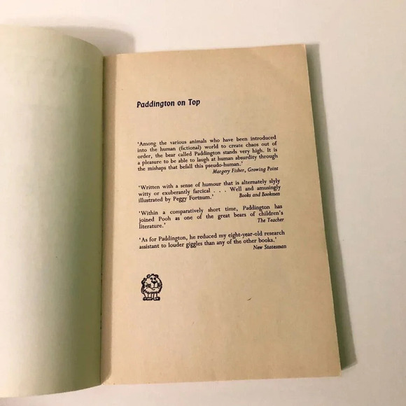 Vtg 1977  Paddington Bear On Top Fontana Lions Book Paperback Michael Bond - Picture 7 of 16
